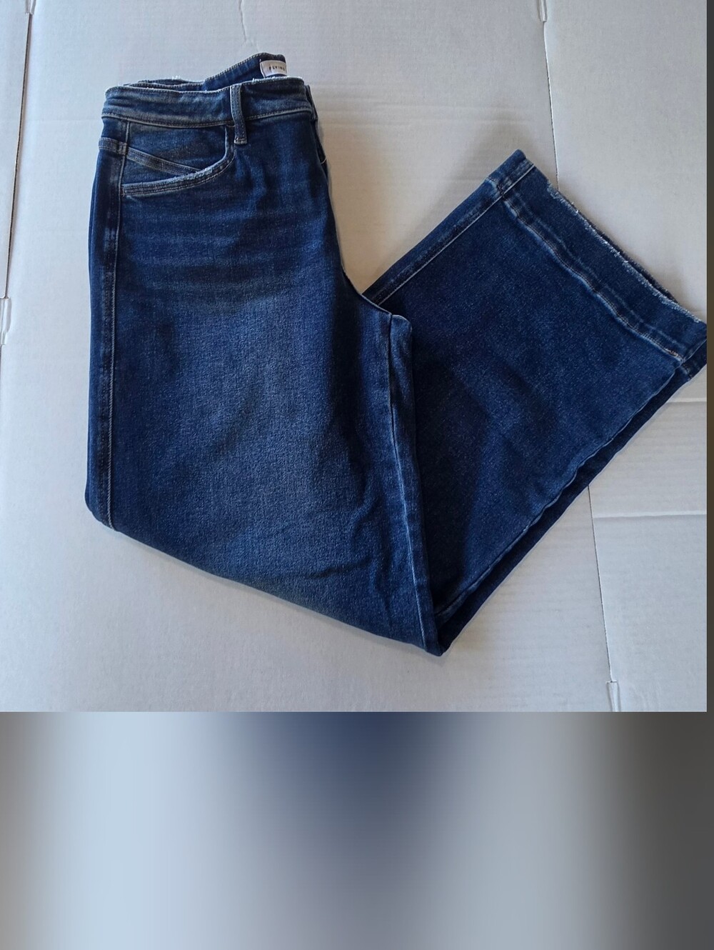 Flying Monkey F5387 Women’s Wide Leg Jeans Size 32 Dark Wash New Without Tags - Picture 6 of 6